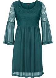 Платье с рукавами-фонариками (черный) Bonprix