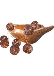 Светодиодная гирлянда Декоративные шарики из ротанга (коричневый) Bonprix