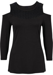 Футболка с вырезами на плечах (красный) Bonprix