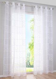 Гардина Иска (1 шт.), гофрированная тесьма (белый) Bonprix