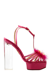 Атласные босоножки Barbie Girl Charlotte Olympia