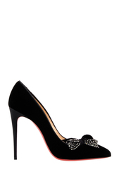 Бархатные туфли Madame Menule 100 Christian Louboutin