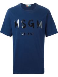 футболка с принтом-логотипом  MSGM