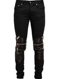 джинсы с отделкой молниями Saint Laurent