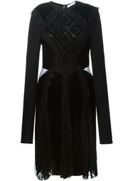 велюровое платье с узором барокко  Givenchy