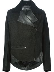 кожаная куртка с контрастными панелями Ann Demeulemeester