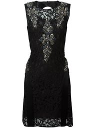 кружевное платье с вышивкой бисером Alberta Ferretti