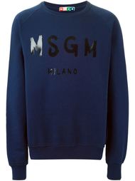 толстовка с принтом логотипа MSGM