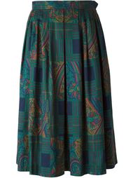 юбка в принт  Yves Saint Laurent Vintage