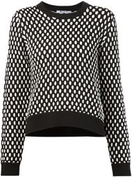 свитер крупной вязки с контрастным узором T By Alexander Wang