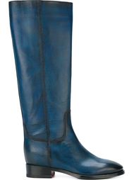 сапоги с потёртой отделкой Santoni