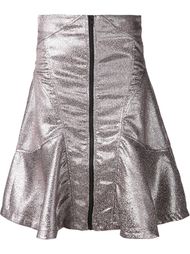 расклешенная юбка с эффектом металлик  KTZ