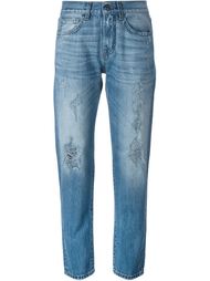 джинсы в стиле бойфренд с рваными деталями   P.A.R.O.S.H.