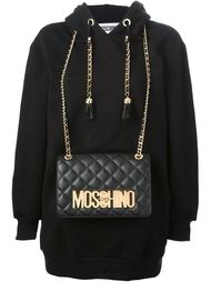 толстовка с сумкой через плечо  Moschino