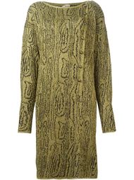 вязаное платье с узором Krizia Vintage