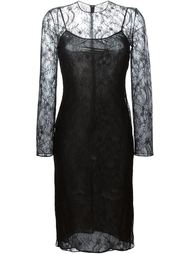 облегающее кружевное платье  Givenchy
