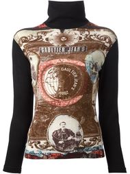 свитер с принтом-коллажем  Jean Paul Gaultier Vintage