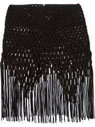плетеная юбка с бахромой по подолу Comme Des Garçons Noir Kei Ninomiya