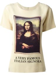 футболка 'Mona Lisa' Moschino Vintage