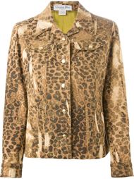 джинсовая куртка в леопардовый принт  Christian Dior Vintage