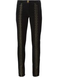 вельветовые брюки с заклепками Roberto Cavalli