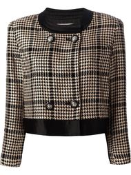 укороченная куртка с ломанной клеткой Courrèges Vintage
