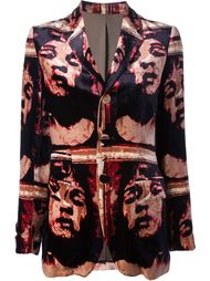 бархатная куртка с принтом Jean Paul Gaultier Vintage