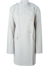двубортное пальто в стиле милитари  Ann Demeulemeester Blanche