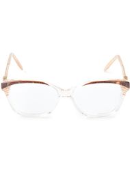 очки в оправе с мраморным эффектом Yves Saint Laurent Vintage