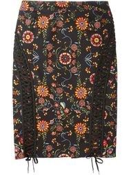 юбка-карандаш с декоративной шнуровкой  Christian Dior Vintage
