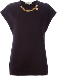 футболка с декоративной цепью  Stella McCartney