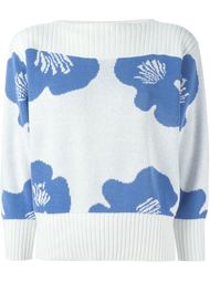 жаккардовый свитер с цветочным узором  Courrèges Vintage