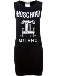 облегающее платье без рукавов Moschino
