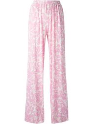 брюки с цветочным принтом Blumarine