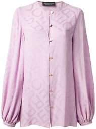 блузка с тиснением из монограмм Jean Louis Scherrer Vintage