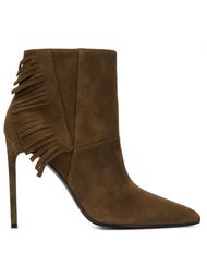 сапоги по щиколотку с бахромой Saint Laurent