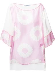 блузка с цветочным принтом Blumarine