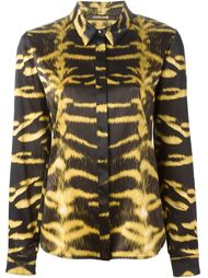 рубашка с тигровым принтом  Roberto Cavalli
