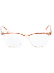 очки с контрастной красной полоской Yves Saint Laurent Vintage