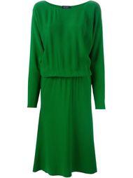 креповое платье с вырезом-лодочкой Lanvin