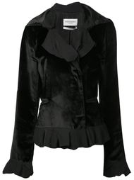 бархатная куртка с рюшами Yves Saint Laurent Vintage