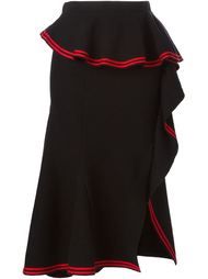 юбка с баской и контрастной окантовкой Givenchy