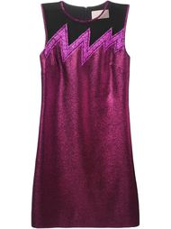 короткое платье с прозрачной вставкой  Christopher Kane