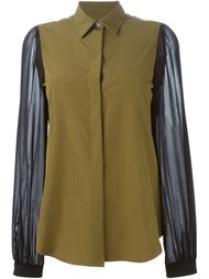 рубашка с контрастными рукавами  Mm6 Maison Margiela