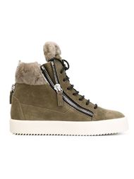 хай-топы с отделкой из искусственного меха Giuseppe Zanotti Design