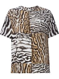 блузка с леопардовым принтом   Roberto Cavalli
