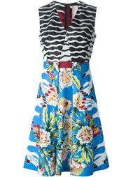 приталенное платье в принт из кистей рук Antonio Marras