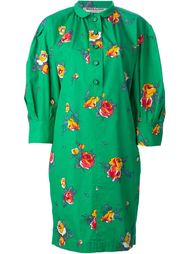 платье-рубашка с цветочным принтом Yves Saint Laurent Vintage