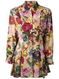 блузка-туника с цветочным принтом Kenzo Vintage