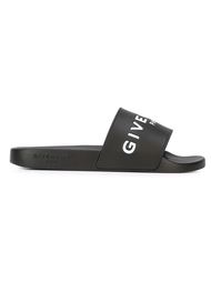 открытые сандалии с тисненым логотипом Givenchy
